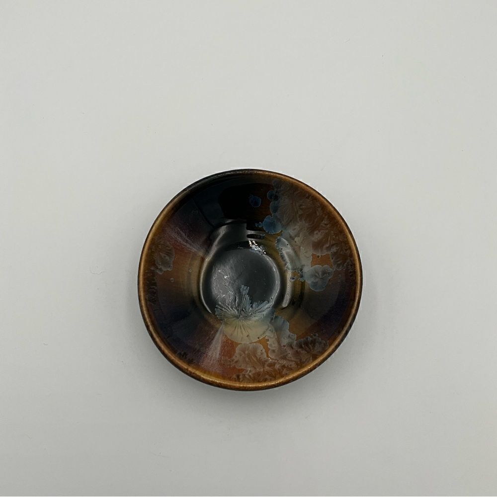 BILL CAMPBELL Art Pottery Crystalline Glaze Trinket Bowl